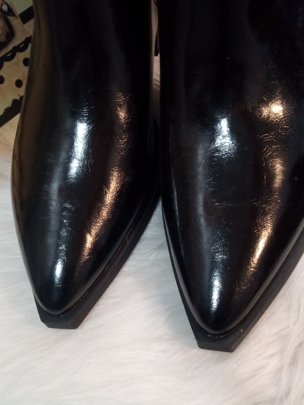 WILD FABLE PATENT GIOVANNA BOOTIES - Picture 6 of 11